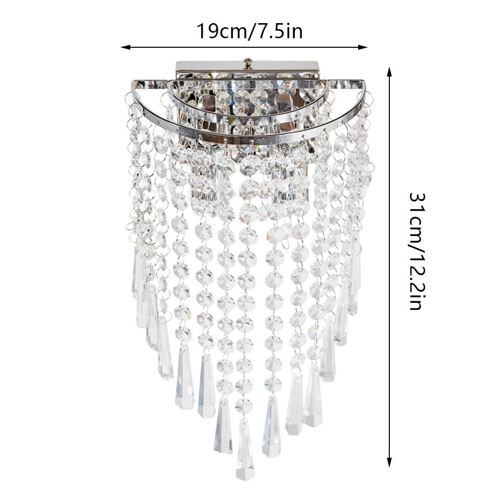 Modern Bathroom Crystal Mirror Light Front Wall Lamp Fixture Vanity Lights