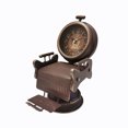 thumbnail image 1 of Horloge de Table en Métal Bronze Vintage Chaise de Barbier, 1 of 1