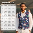 thumbnail image 7 of Yuyamidu Christmas Mens Vest Formal Waistcoat with Pocket Santa Claus Snowman V-Neck Suit Vests for Wedding Prom Party Casual Tuxedo Wear Size M, 7 of 7