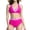 Hot Pink, variant on Tankini Swimsuits for Women 2026 Two Piece Color Blocking Tummy Control Modest Bathing Suit,Swim Tops with Short Swimwear