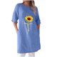 thumbnail image 1 of Vestido Sexy para las Mujeres con Cuello en V Impreso Suelto de Algodón Vestido Midi, Vestido Casual de las Mujeres, 1 of 4