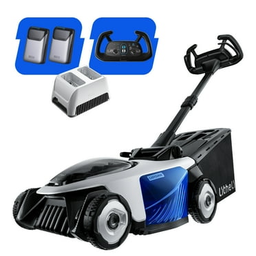 Litheli Cordless Lawn Mower, 40V(2*20V) Electric Lawn Mowers, 18.5 Inch Brushless Mower, 6-Adjustable Height, Self-propelled, With 2*4.0Ah Battery and Rapid Charge, for Garden/Yard/Farm