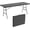 Black,6 Ft, variant on FASCK 6Ft Folding Table for Indoor Outdoor, Fold-in-Half Portable Plastic Dining Table with Carrying Handle for Picnic Party Camping, Black