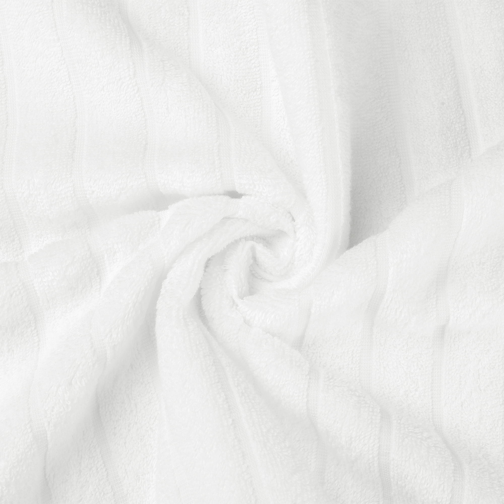 Unique Bargains Cotton Striped Hand Towel for Bathroom 14" x 30"
 White 1
