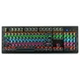 thumbnail image 1 of Mistaha 104-Key Wired Mechanical Keyboard with Blue Switches and Six-Color Backlight - Anti-Interference Shielded Wire - Metal Matte Panel - Windows/macOS Compatible - Black, 1 of 7