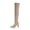 Khaki, variant on Knee High Boots Women TKYCMSUAKI Knee High Boots for Women Platform Gogo Boots Square Toe Chunky Block High Heel Tall Boots Ladies Disco Dress Long Boots Dressy Pull On Calf High Thick Fall Boots