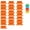 Orange, variant on 25 Pack Multicolor Plastic Hanging File Folder Tabs with Blank White Inserts for Office Filing