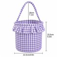 thumbnail image 3 of Mifelio Halloween Treat Bag, Trick or Treat Candy Bag, Fabric Plaid Candy Bucket Bag with Handle, Reusable Halloween Tote Bag for Kids, Party Favors, Candy Collection and Holiday Gifts, 3 of 5