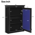 thumbnail image 5 of GZXS Wooden Medicine Cabinet, 20-inch Wall Mounted Bathroom Cabinet with Single Mirror Door & Adjustable Shelves for Bathroom, Living Room, Entryway, Black, 5 of 9