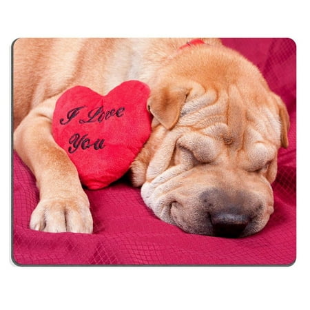 

POPCreation Valentine sharpei dog with heart Mouse pads Gaming Mouse Pad 9.84x7.87 inches