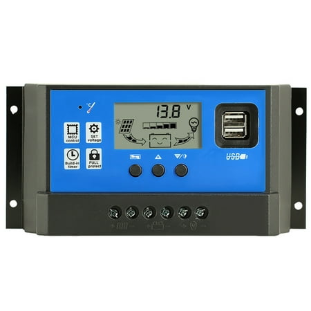 

EUBUY Solar Controller 12V/24V Solar Regulator PWM Battery Charger LCD Display Dual USB 5V Output 40A