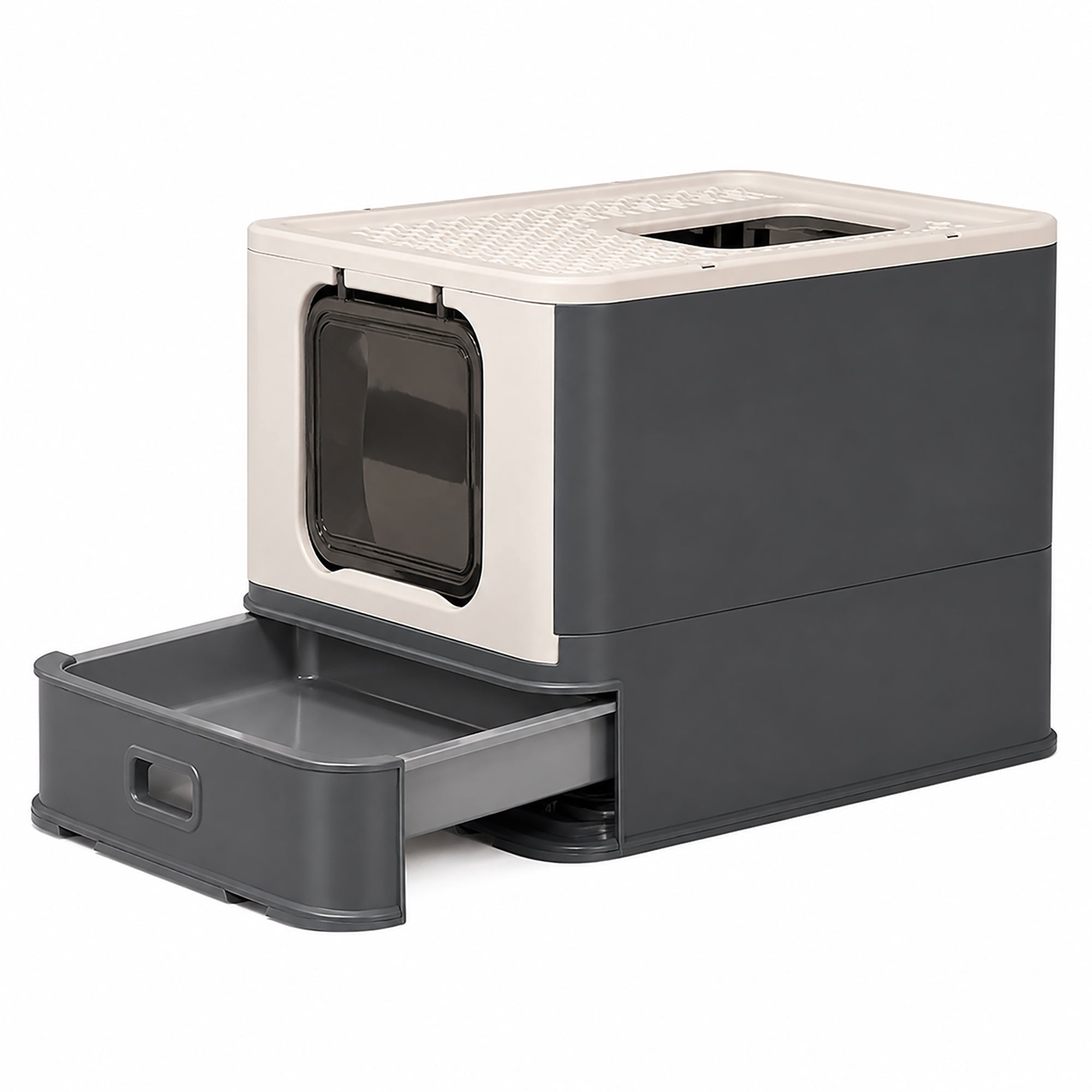 Pet Life ® “SlideAway” Premium Foldable and Travel Pull-Out Cat Litter Box