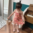 thumbnail image 4 of TAIAOJING Toddler Kids Girls Summer Strap Print Beach Princess Dress Casual Clothes 6Y For 4-5 Years, 4 of 7