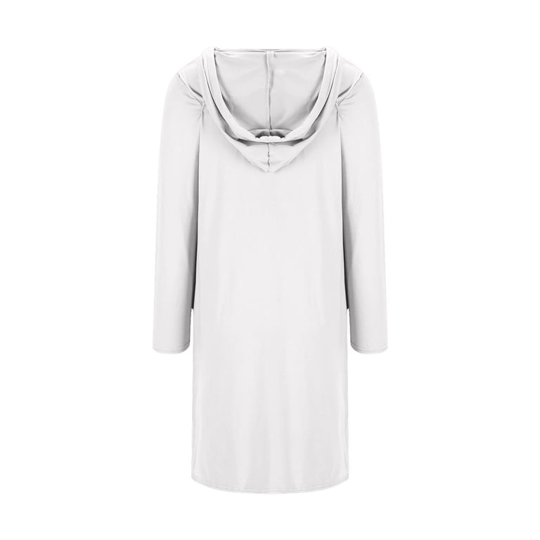 Womens Upf 50+ Cover-Up Dress Beach Spf Sun Protection Long Sleeve Shirts  Dress Lightweight Athletic Uv Hoodie White L - Walmart.com