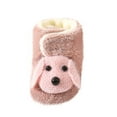 thumbnail image 5 of AURIGATE Clearance! Baby Non Slip Socks Toddler Boys Girls Solid Color Cartoon Dog Socks Keep Warm Plush Kids Soft Non-slip Indoor Toddler Shoes Socks, 5 of 5