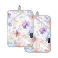 thumbnail image 7 of Yayeee Pot Holders Kitchen Heat Resistant with Pockets 7"x9.8" Cotton Oven Cooking Hot Pads, Purple Flower Pattern, 7 of 7