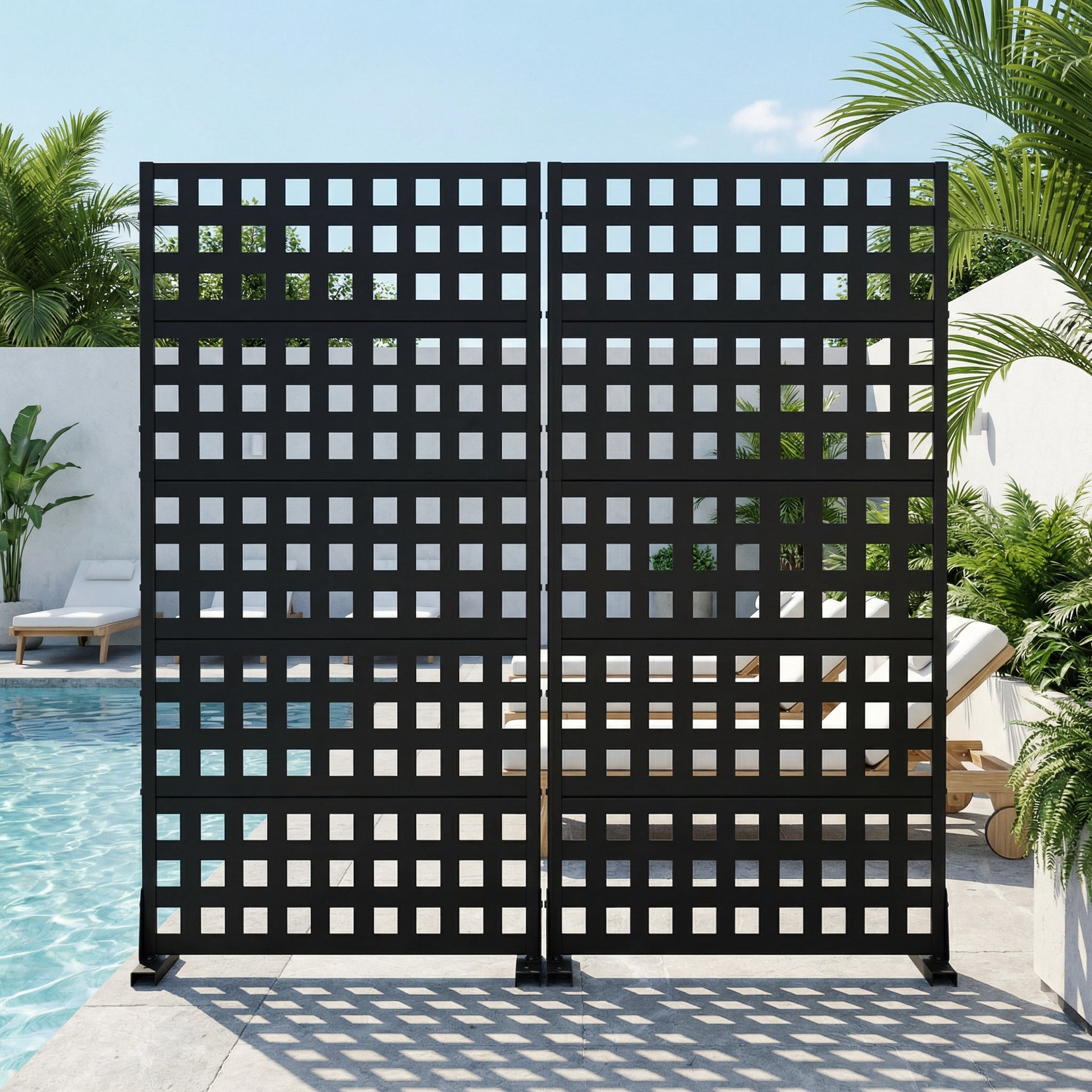 60" H × 30" W Privacy Metal Screen Fence Panel