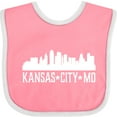 thumbnail image 3 of Inktastic Kansas City Missouri Skyline MO Cities Boys or Girls Baby Bib, 3 of 4
