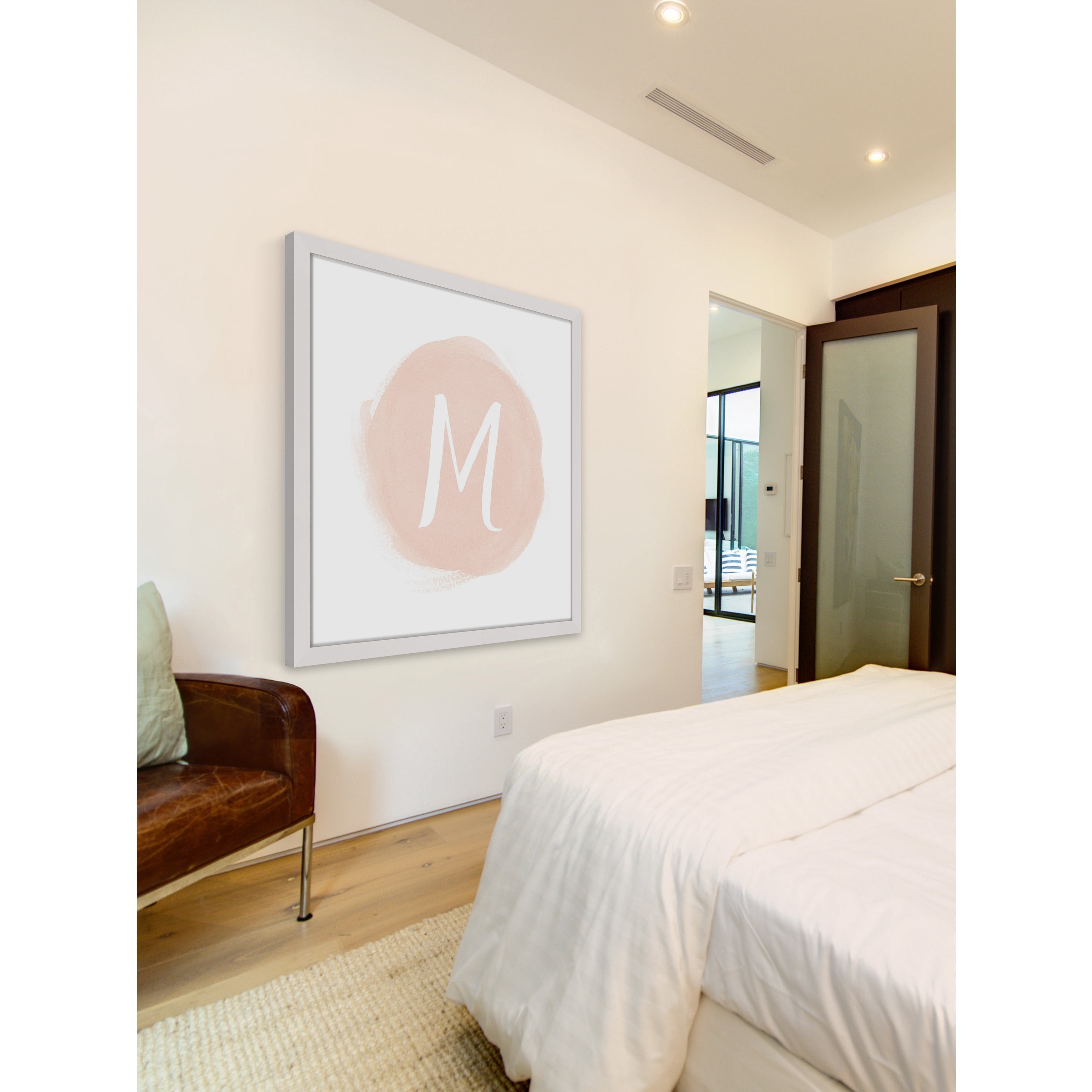Marmont Hill "Watercolor Monogram" by Shayna Pitch Framed Painting Print