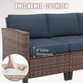 thumbnail image 3 of UDPATIO Patio Furniture Set, 6 Pieces Outdoor Furniture Sets with Rocking Swivel Chairs, Wicker Rattan Outdoor Conversation Set with Storage Table and Waterproof Covers for Backyard, Deck, Porch, 3 of 7