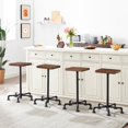 thumbnail image 4 of VECELO Set of 2 Bar Stools, Kitchen Breakfast Dining Chairs for Dining Room, Kitchen, Small Space, Brown, 4 of 7