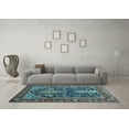 thumbnail image 3 of Ahgly Company Indoor Square Persian Light Blue Traditional Area Rugs, 7' Square, 3 of 4