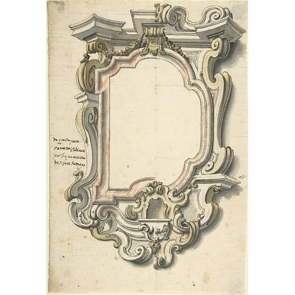 Two Alternate designs for a Frame Poster Print by Anonymous, Italian, Piedmontese, 18th century (18 x 24)
