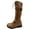 Yellow, variant on uvwlwu Boots for Women Foreign Trade Large Size Boots Barrel Boots Side Zipper Boots Flat Bottom Belt Buckle Leather Boots(Size:37)