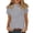 Gray, variant on Summer Short Sleeve T Shirt Womens Trendy Basic Mock Neck Solid Color Pullover Tee Fashion Casual Loose Tops