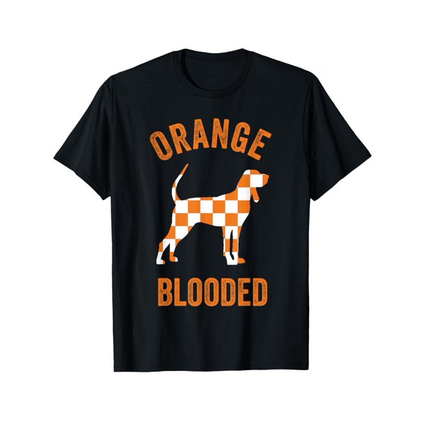 Orange Blooded Tennessee Hound Native Home TN State Pride T-Shirt Cotton Fun Design DIYMen's Soft breathable comfortable casual sports Halloween and Christmas gifts, Casual Sporty Tee, Summer Gifts