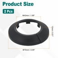 thumbnail image 2 of Escutcheon Plate, 2Pcs 43mm - Fit 1.66" Outer Diameter Split Pipe Flange Water Pipe Cover Collar Decoration, PP Plastic Plumbing Cover Plates (Black), 2 of 7