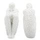 thumbnail image 3 of Estatua del pensador para estanterías elegantes de dormitorio y oficina Sujetalibros escultural de mosaico de resina blanca Eco-Chic, 3 of 8