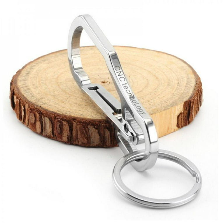 Anoley Carabiner Clip Retractable Ring Set Titanium Keychain Quick