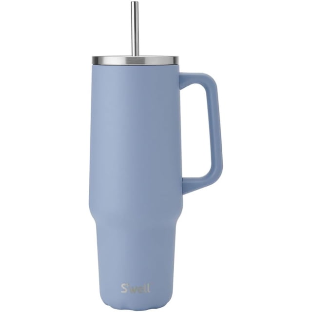 Termo Swell – Vaso Térmica de Acero Inoxidable | Mantiene Bebidas Frías y Calientes por Horas | Color Azul, Capacidad 1.2 Litros