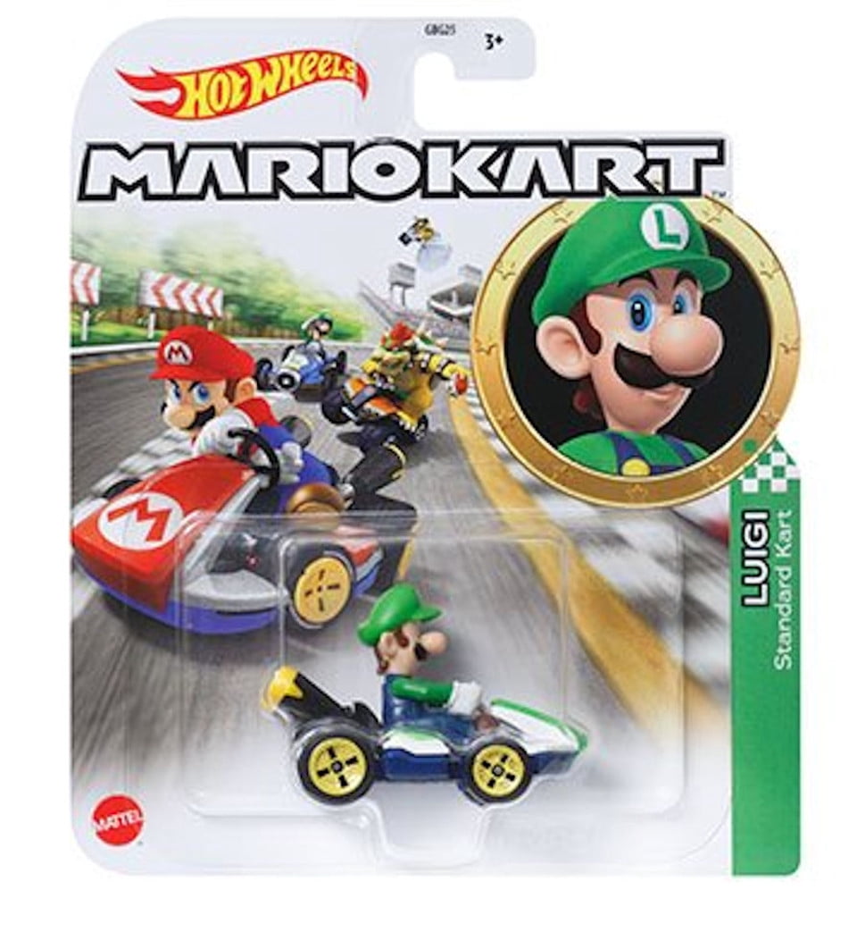 Hot Wheels Mario Kart Die-Cast Character Cars Collection, Set of 8, Nintendo Gaming Vehicles Gbg25-957M