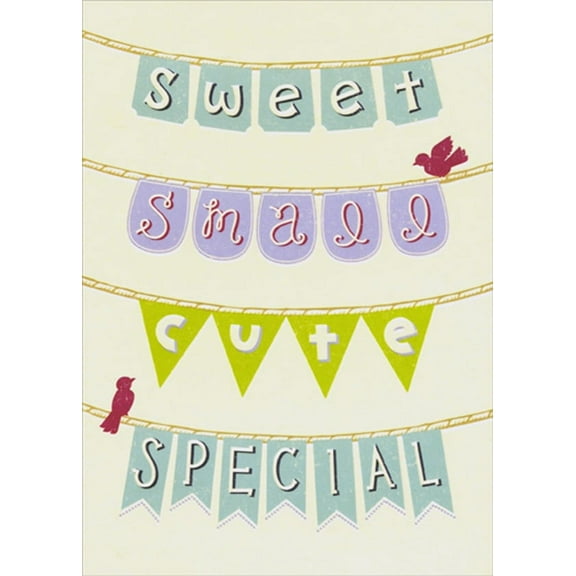 Designer Greetings Sweet, Small, Cute, Special New Baby Congratulations Card