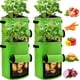 thumbnail image 1 of Zhuge Paquete de 4 bolsas de cultivo de patatas no tejidas de 10 galones con solapa, bolsas de cultivo de tela resistente con asa y ventana de cosecha, color verde, 1 of 5