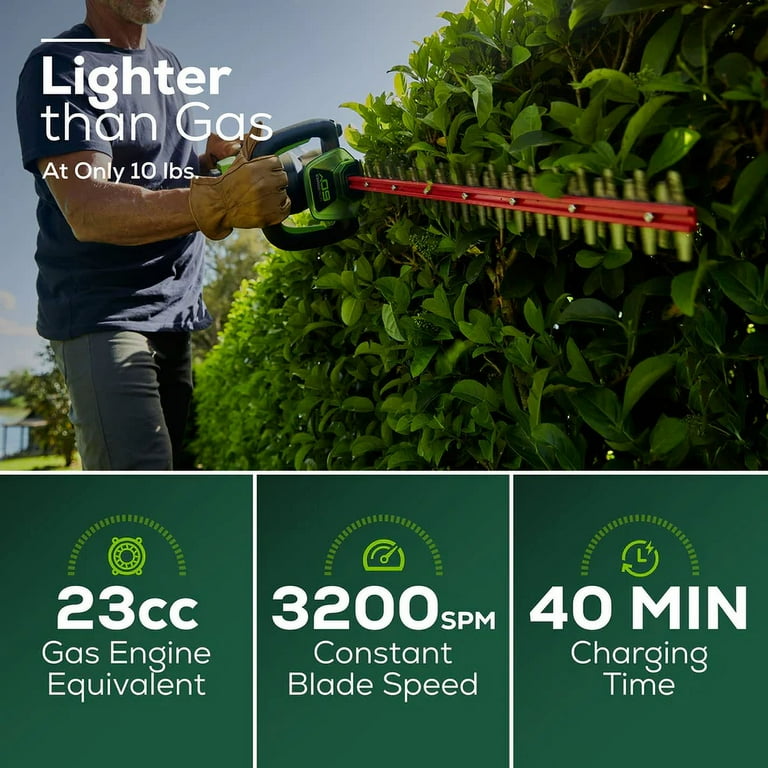 60v greenworks online hedge trimmer