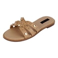 thumbnail image 1 of Sandalias de piso Exterior Piel vegana Color Beige Para Mujer De RBBASICS, 1 of 4