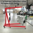 Industrial Engine Hoist, 2Ton Heavy Duty Engine Hoist Stand Cherry Picker Ship Crane with 6