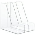 thumbnail image 2 of 2 Pcs Magazine Holders, Clear Acrylic File Holder Desk Organizers, Vertical Magazine Rack for Home Office School, Desktop Book Storage, 2 of 8
