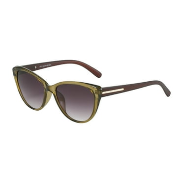 Piranha Eyewear Olivia Eco-Pact Cat Eye Sunglasses with Gradient Brown Lens
