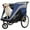 Blue, variant on 2-in-1 Dog Bike Trailer, Heavy Duty 100lbs Pet Stroller Cart Bicycle Carrier, Easy Folding Cart Frame with Quick Release Wheels and Internal Leash, Blue
