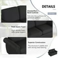 thumbnail image 5 of Harper & Bright Designs Pull Out Couch Bed with Memory Mattress, Twin Size Convertible Sofa Bed with USB Ports, Loveseat Sleeper for Living Room Apartment, Black, 5 of 17