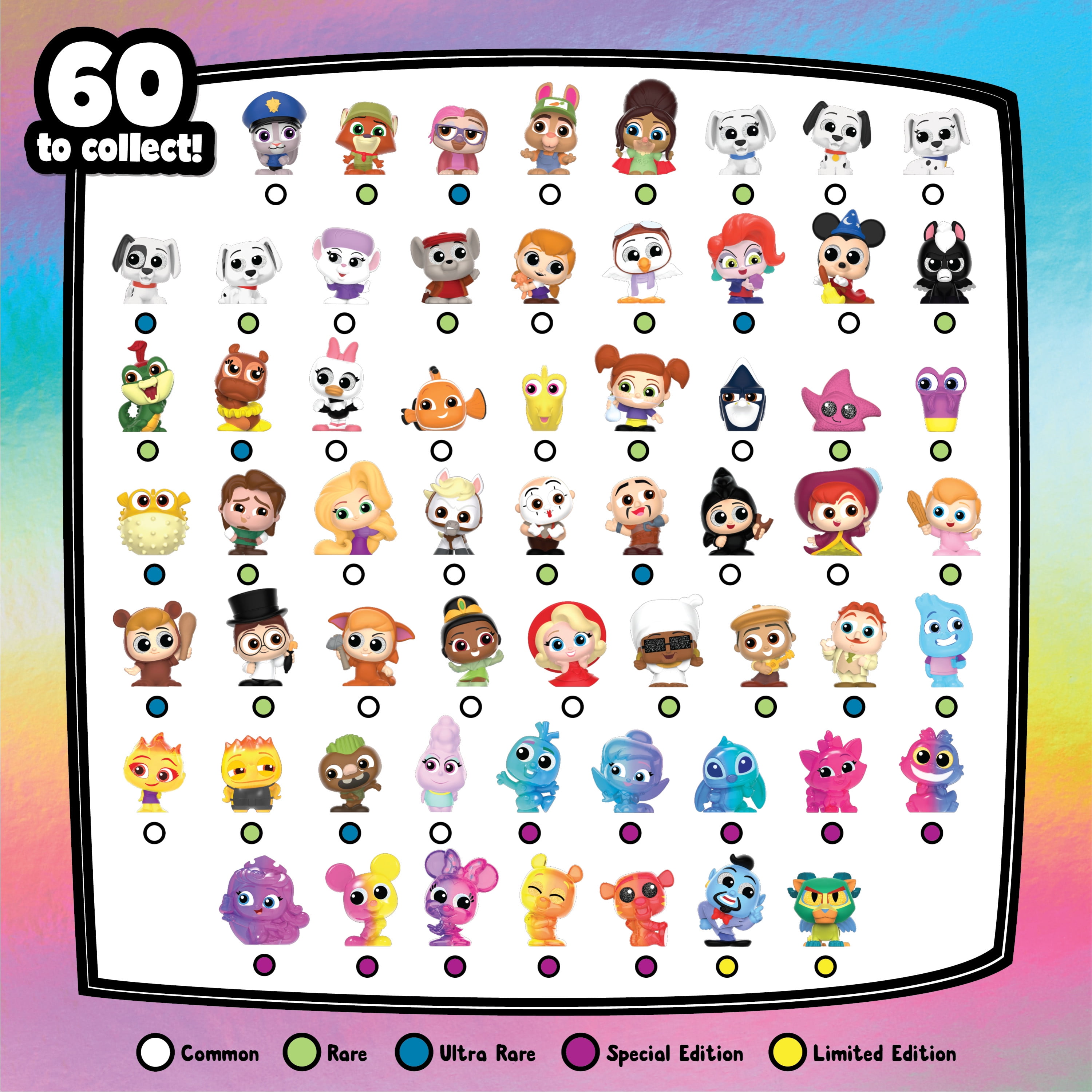 Just Play Disney Doorables Multi Peek Technicolor Takeover, 1.5-inch Collectible Figurines, 5-7 Figures Inside, Kids Toys for Ages 5 Up
