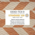 thumbnail image 4 of Nicole Miller New York Patio Country Calla Contemporary Herringbone Indoor/Outdoor Area Rug, Orange/Ivory , 6'6"x9'2", 4 of 9