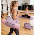 thumbnail image 5 of WANDF Yoga Mat Bag Tote Gym Bags For Women Men,Yoga Bags with Waterproof Wet Pocket, Quick Access Storage Yoga Mat Bag Carrier for Pilates Travel Office Beach Workout(Purple Bag), 5 of 10