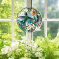 thumbnail image 5 of 15cm Hummingbird Suncatcher Stained Glass Hanging Ornament Colorful Window Decor for Garden Patio Courtyard Nature Themed Home Decor Gift for Bird Lovers Sunlight Rainbow Maker Decorative Pendant, 5 of 6