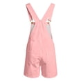 thumbnail image 6 of Overall Shorts for Men Stretchy Solid Color Romper Work Jumpsuits Pink M, 6 of 6