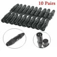 thumbnail image 1 of 10Pair XLR DMX 3 Pin Male&Female MIC Snake Plug Audio Microphone Cable Connector, 1 of 12